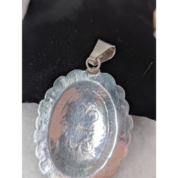 Silver and Blue Pendant Necklace - Picture 8 of 9